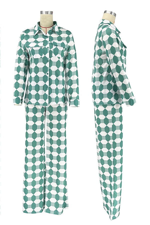 Cozy Graphic Print Shirt & Pants Set