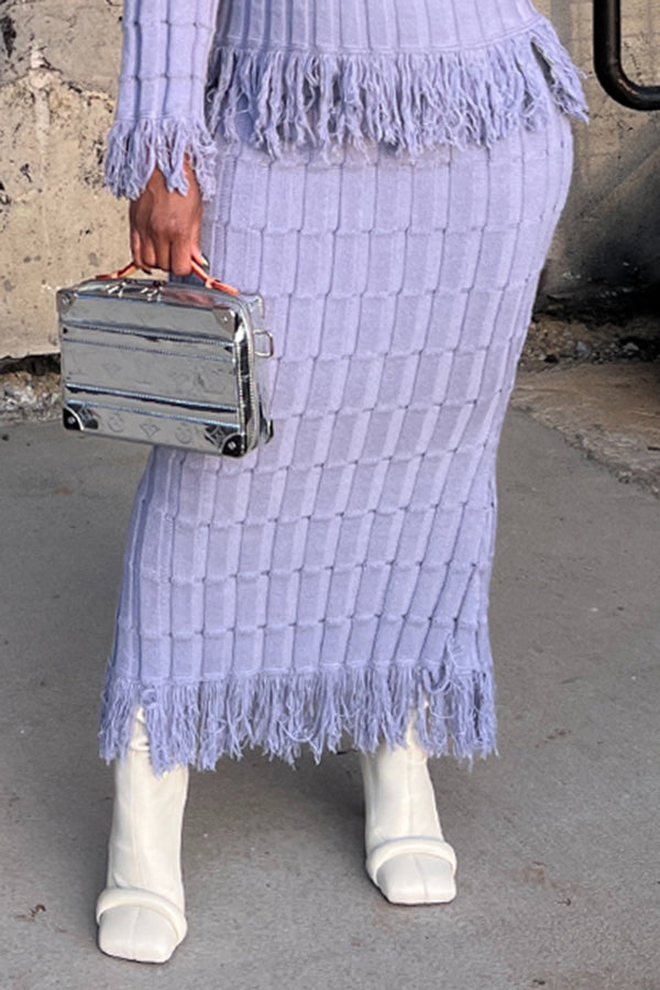 Stylish Tassel Knitted Skirt
