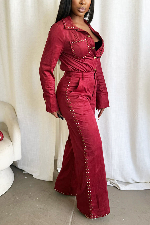 Stylish Studded Shirt & Pants Set