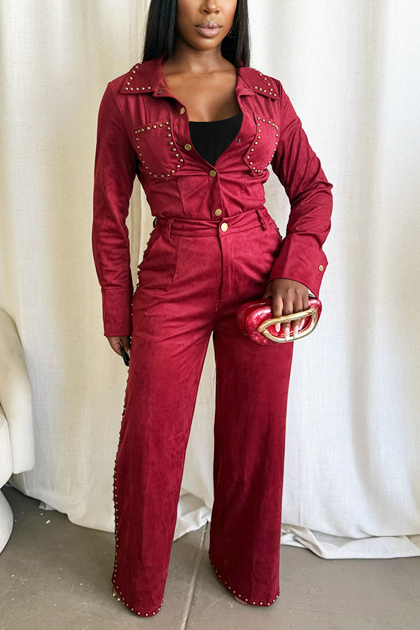 Stylish Studded Shirt & Pants Set