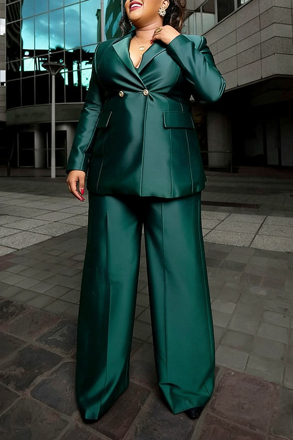 Classic Back Bow Blazer & Pants Set