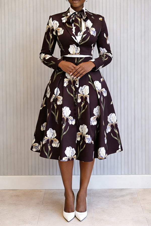 Faith Fashion Iris Pattern Tie Suit