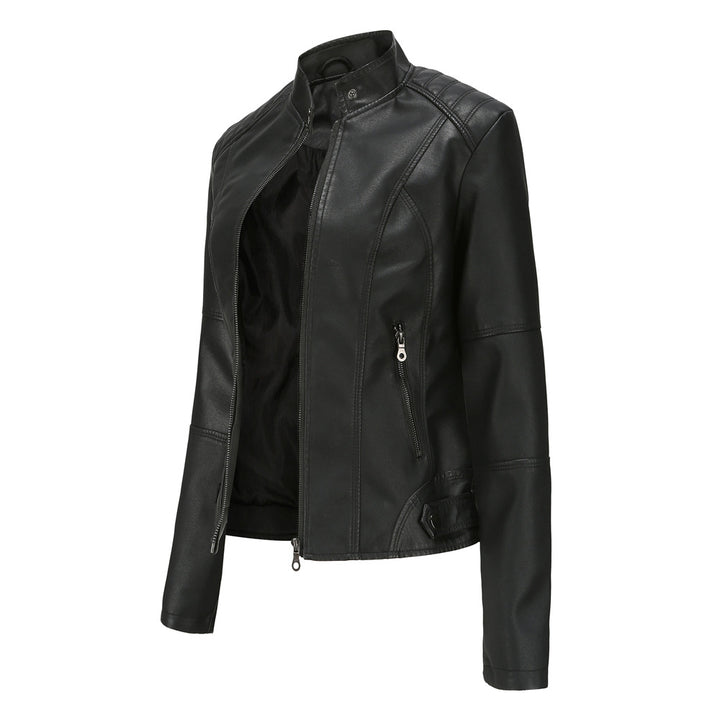 Leather Women Slim Jacket Thin Spring And Autumn Coat Women Motorcycle Suit