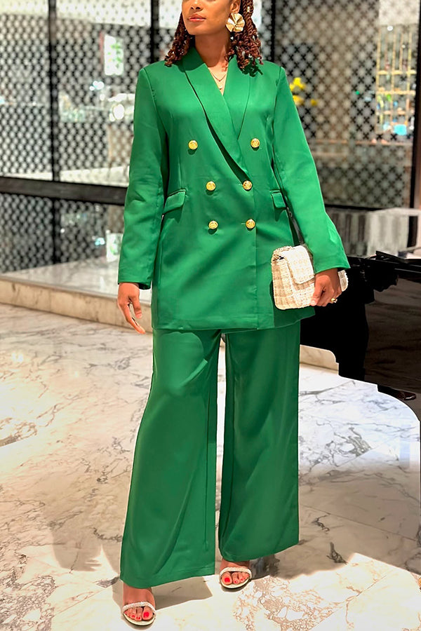 Business Double Breasted Blazer & Pants Set