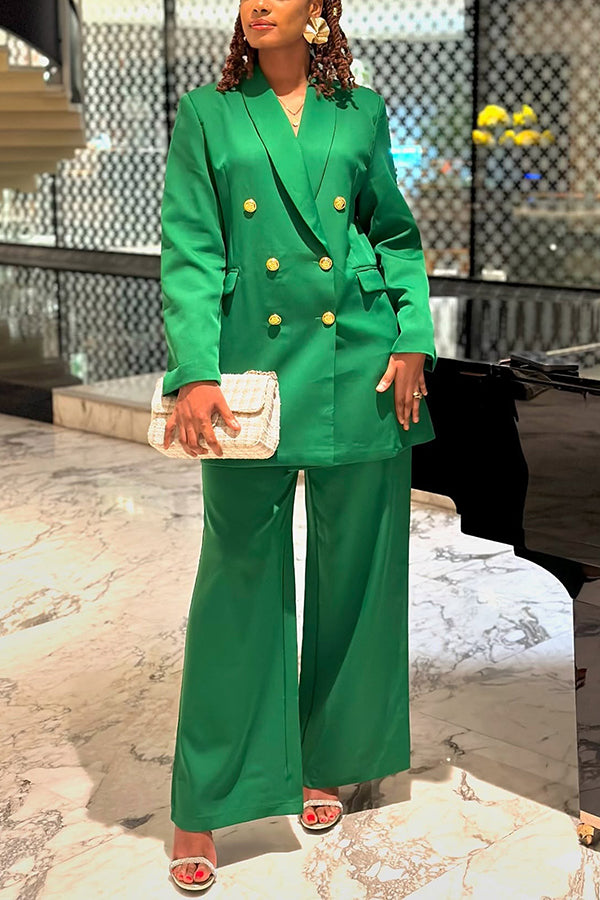 Business Double Breasted Blazer & Pants Set