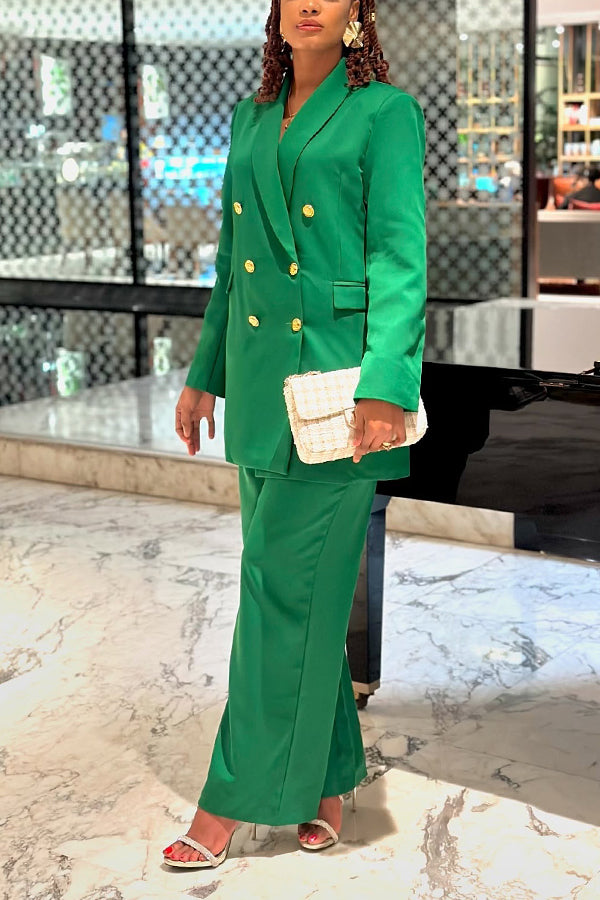 Business Double Breasted Blazer & Pants Set