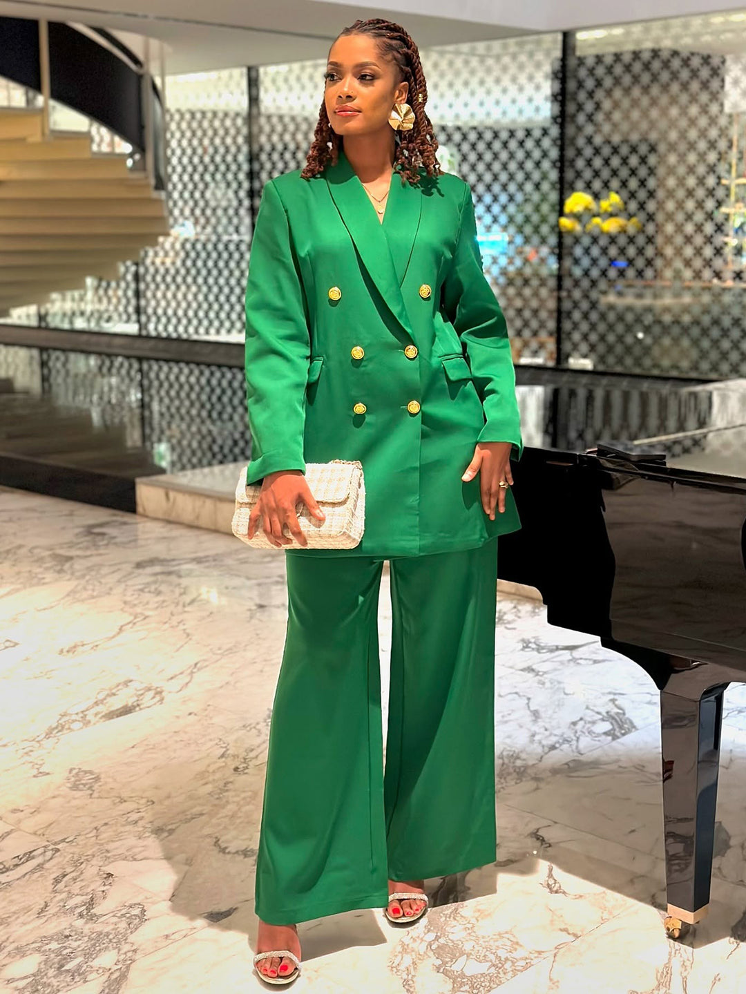 Business Double Breasted Blazer & Pants Set