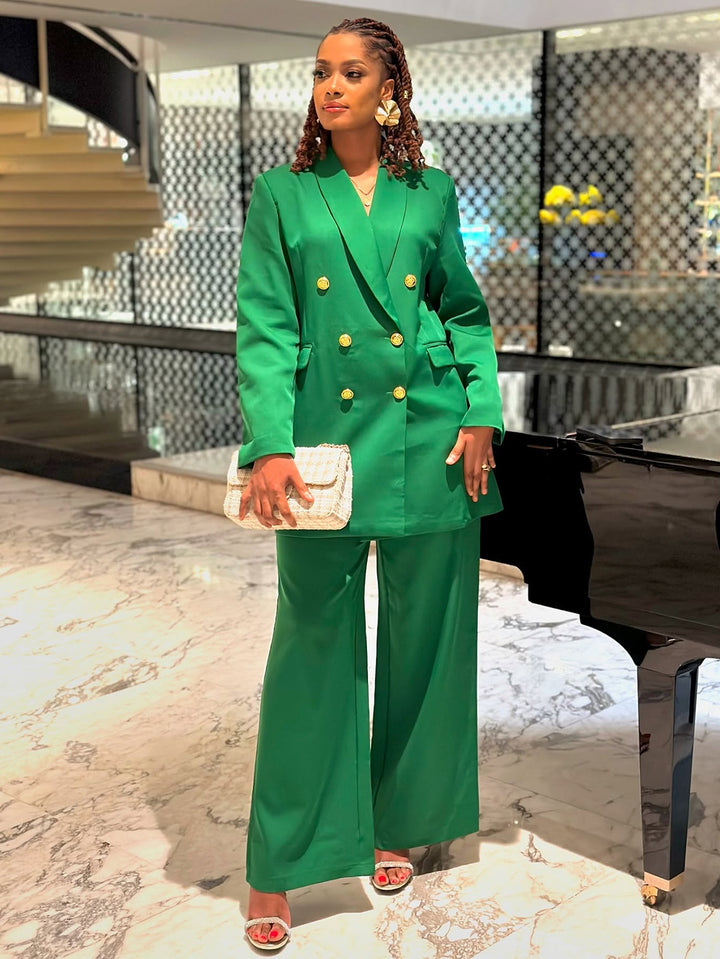 Business Double Breasted Blazer & Pants Set