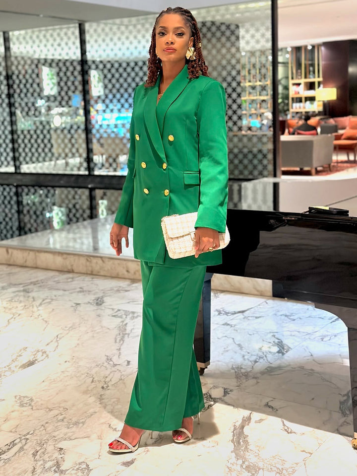 Business Double Breasted Blazer & Pants Set