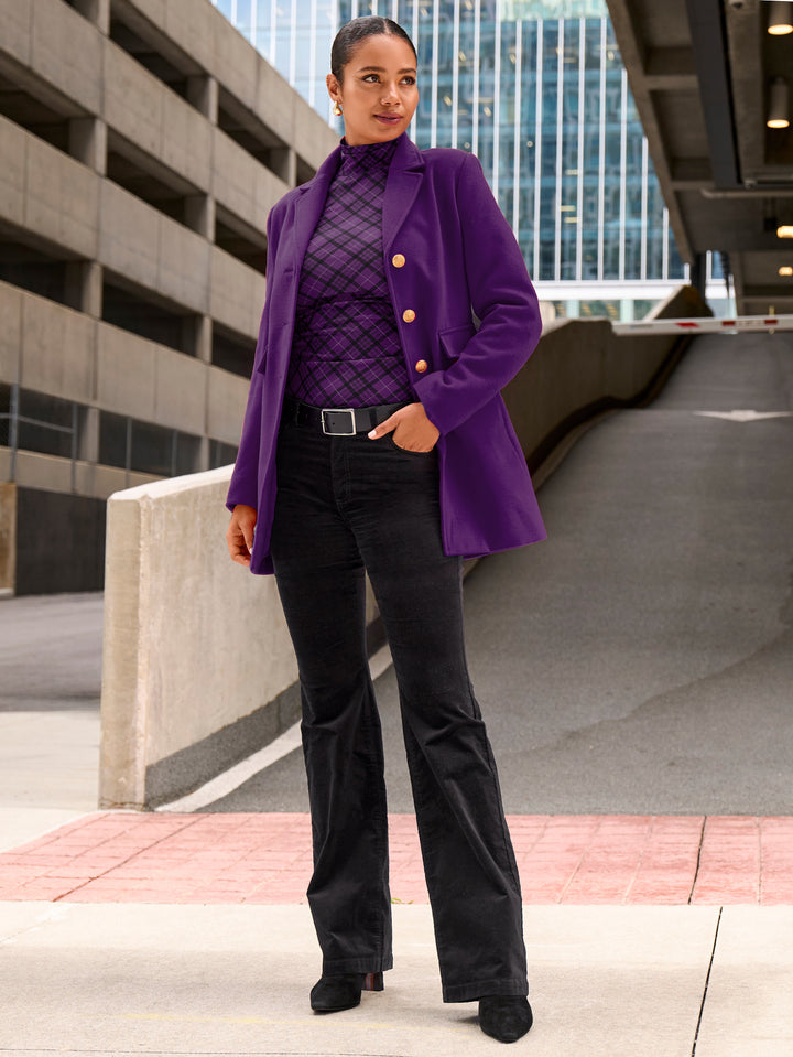 Elegant Single Breasted Lapel Collar Overcoat