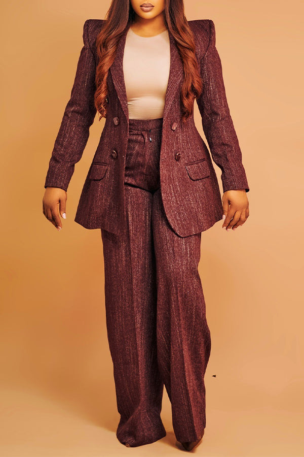 Fashion Allover Print Blazer & Pants Set