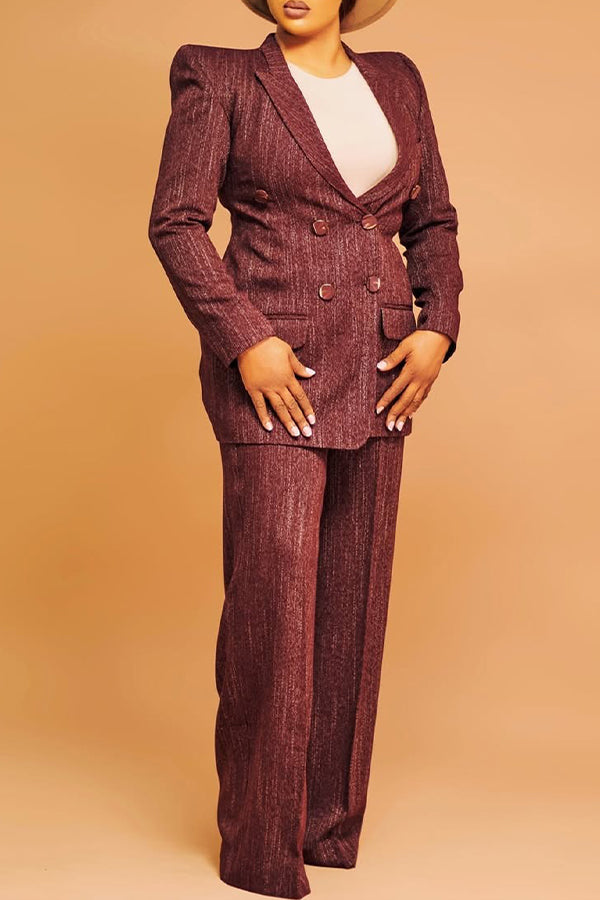 Fashion Allover Print Blazer & Pants Set