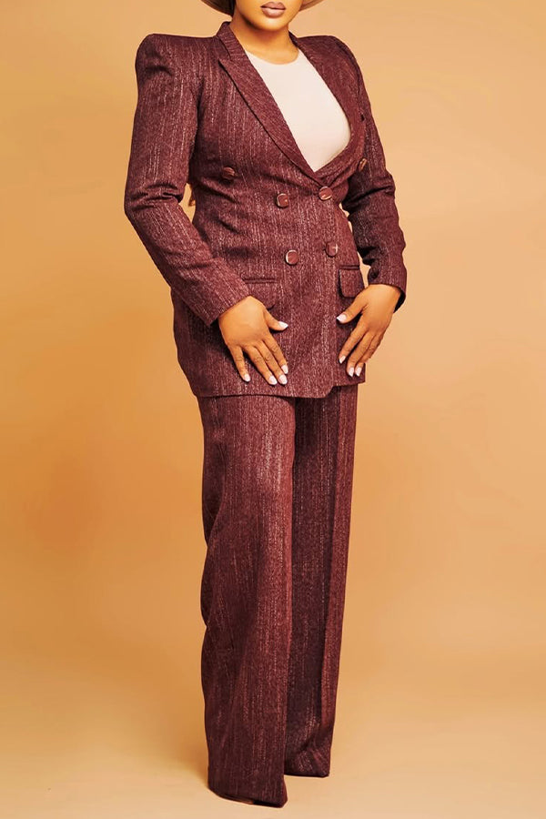 Fashion Allover Print Blazer & Pants Set