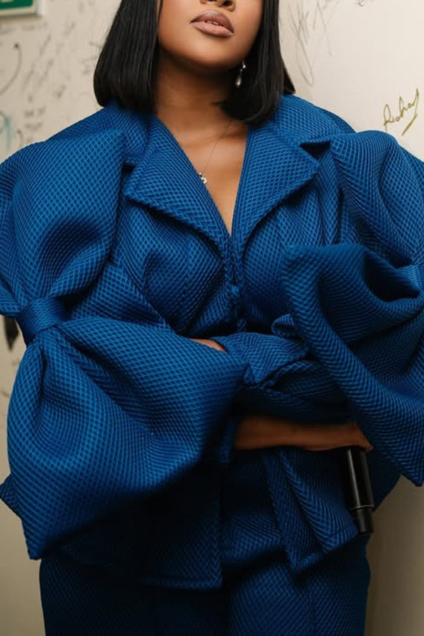 Chic Bows Sleeve Top & Pants Set