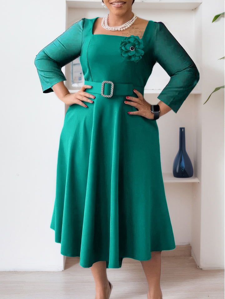 Fashionable And Elegant Stylish Square Neck Dress