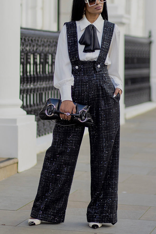 Vintage Plaid Straight Leg Overall