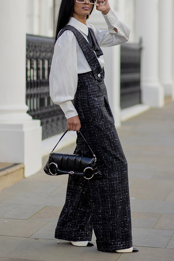 Vintage Plaid Straight Leg Overall