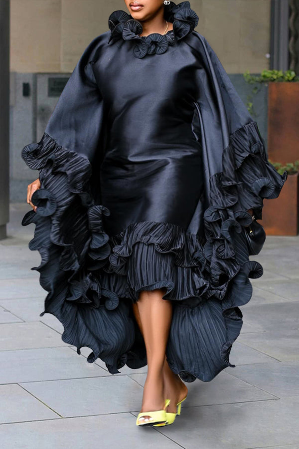 Stylish Layered Frill Trim Dress