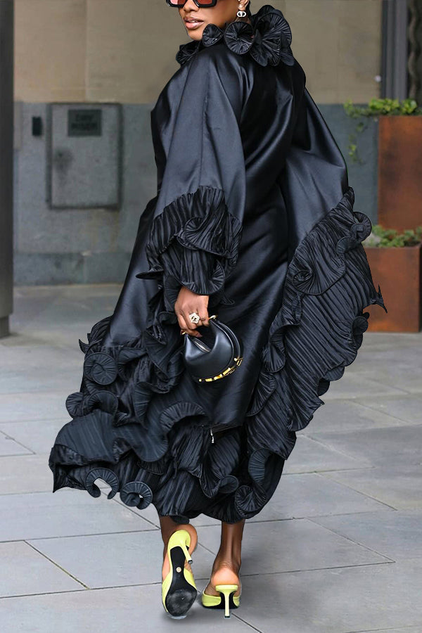 Stylish Layered Frill Trim Dress