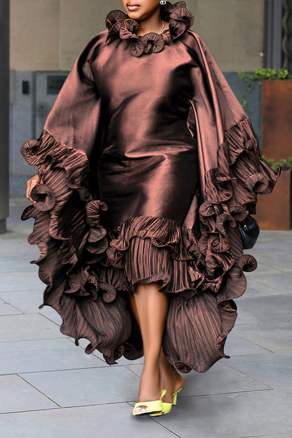 Stylish Layered Frill Trim Dress