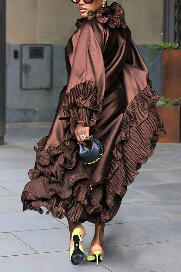 Stylish Layered Frill Trim Dress