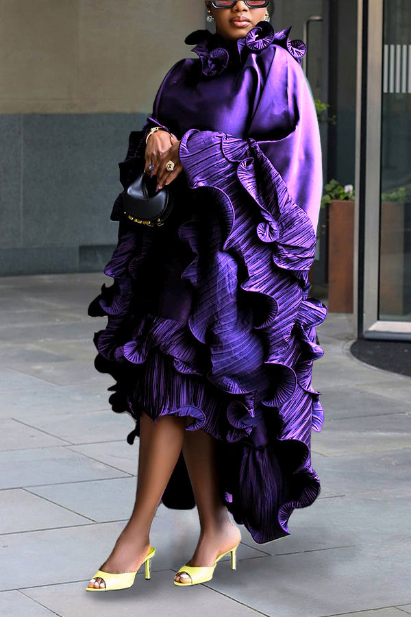 Stylish Layered Frill Trim Dress