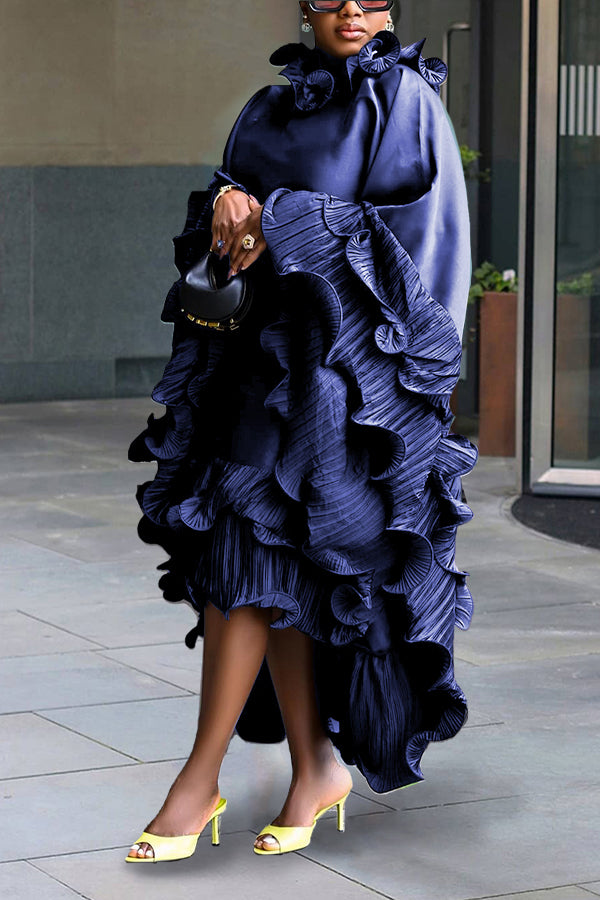 Stylish Layered Frill Trim Dress
