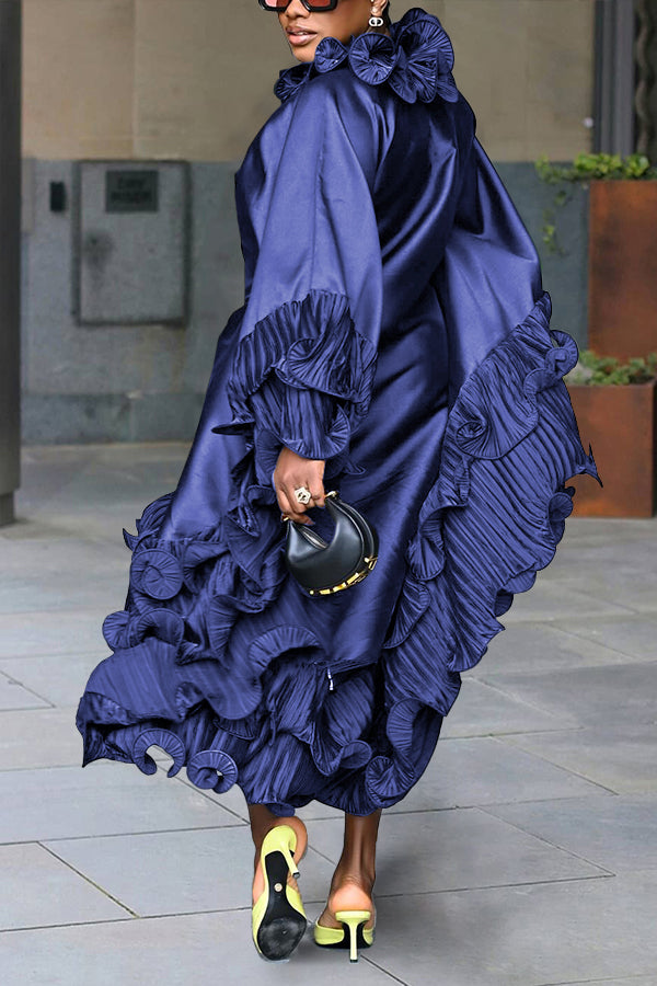 Stylish Layered Frill Trim Dress