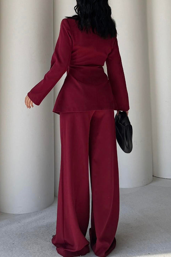 Chic Double Breasted Blazer & Pants Set