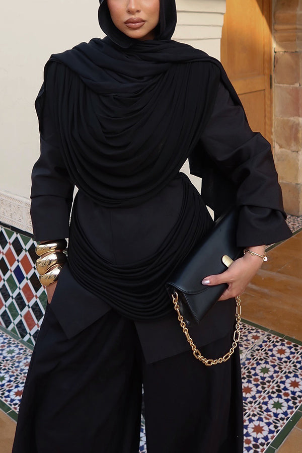 Stylish Ruched Top & Pants Set