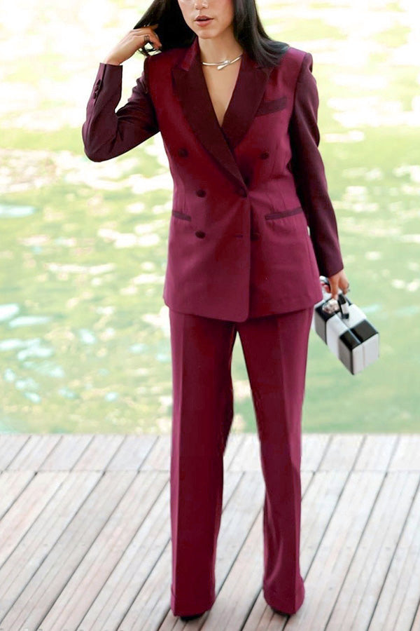 Retro Two Tone Blazer & Pants Set