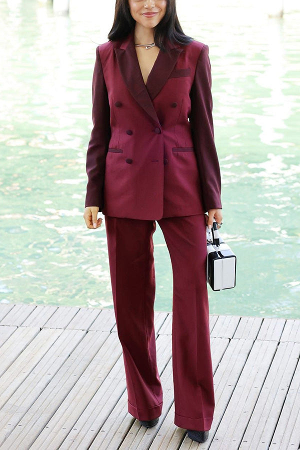 Retro Two Tone Blazer & Pants Set