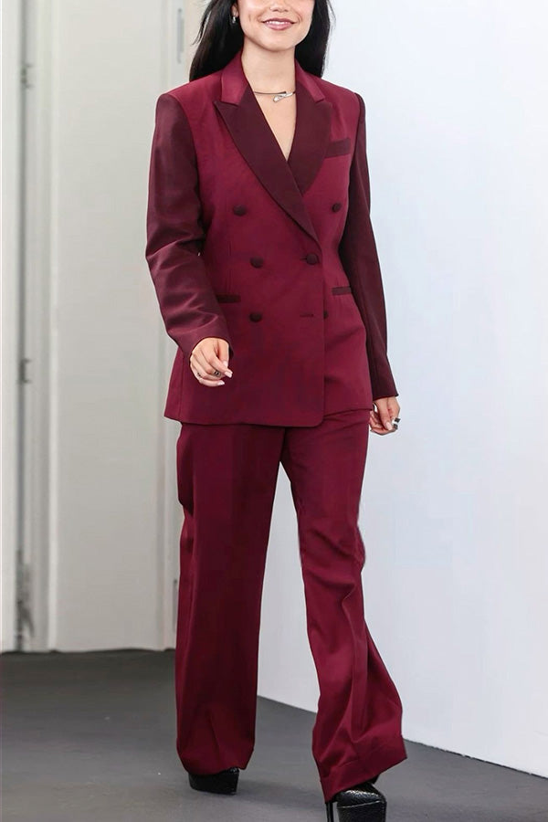 Retro Two Tone Blazer & Pants Set