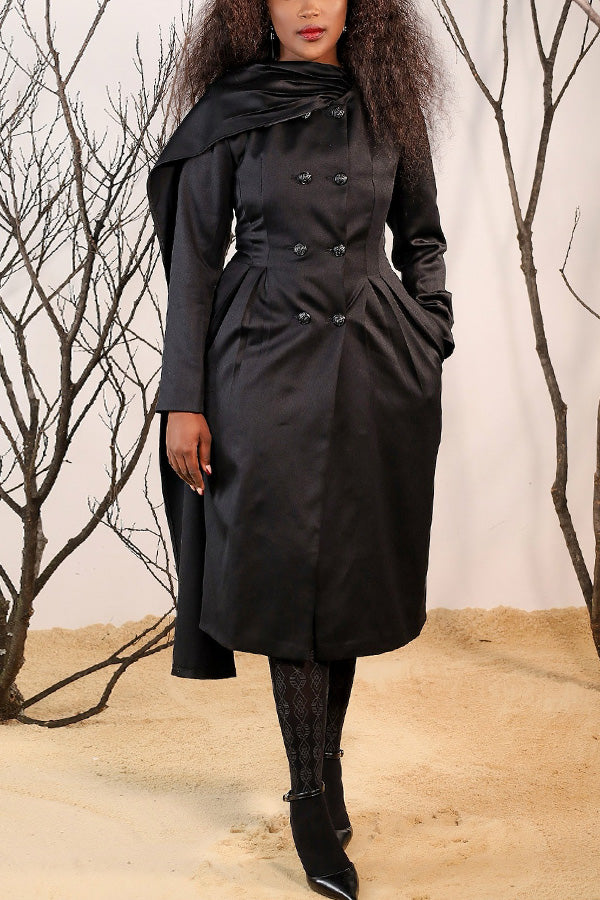 Classic Double Breasted Coat Dress