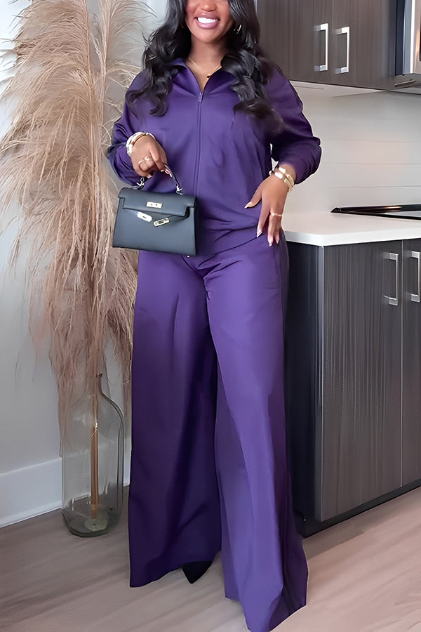 Fashion Side Striped Top & Pants Set