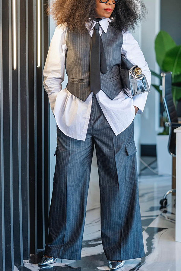 Classic Striped Vest & Pants Set