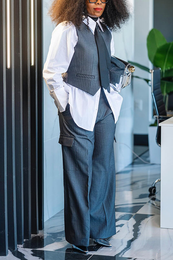 Classic Striped Vest & Pants Set