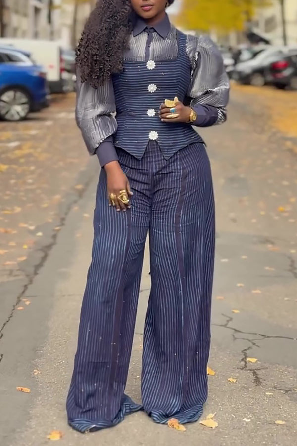 Elegant Single Breasted Vest & Pants Set