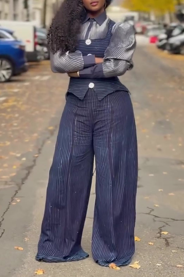 Elegant Single Breasted Vest & Pants Set