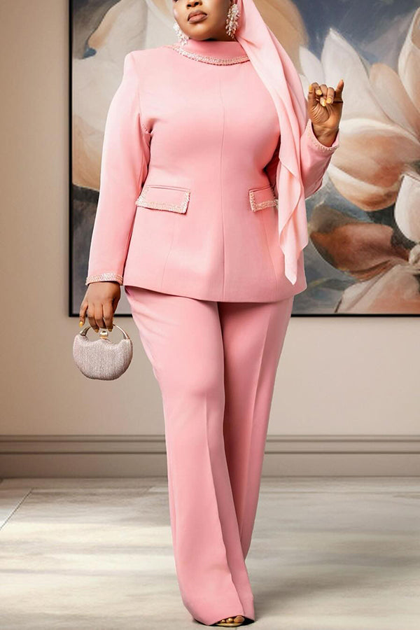 Elegant Turtleneck Top & Pants Set