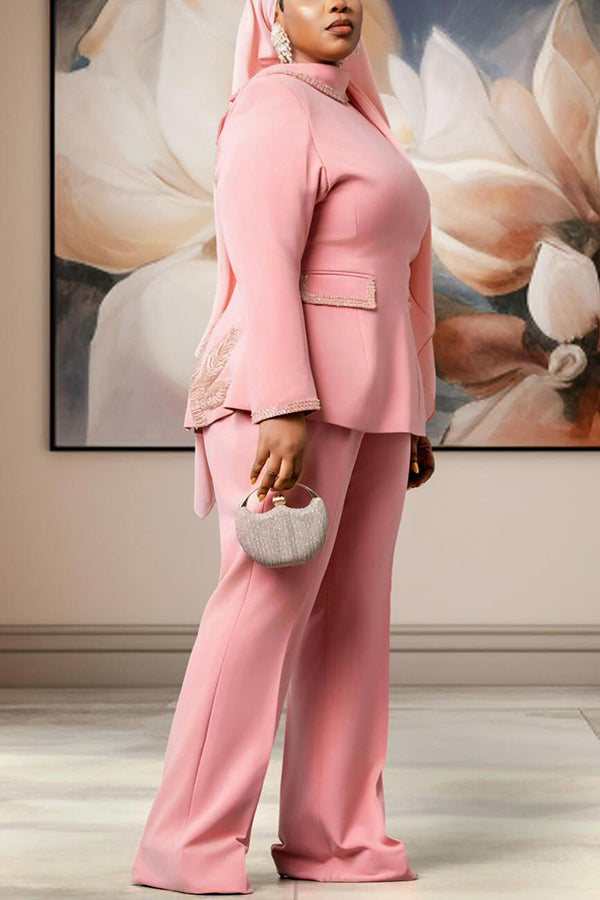 Elegant Turtleneck Top & Pants Set