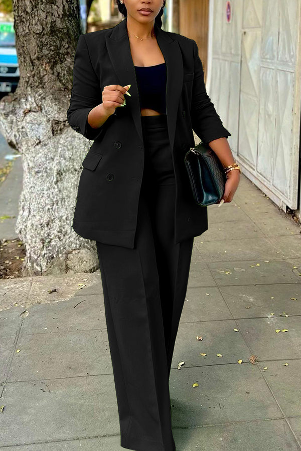 Classic Double Breasted Blazer & Pants Set