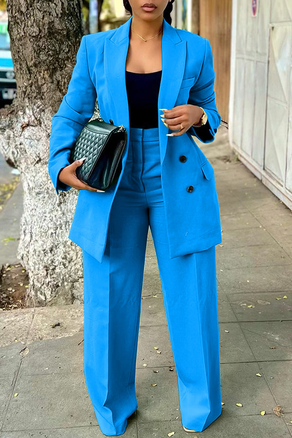 Classic Double Breasted Blazer & Pants Set