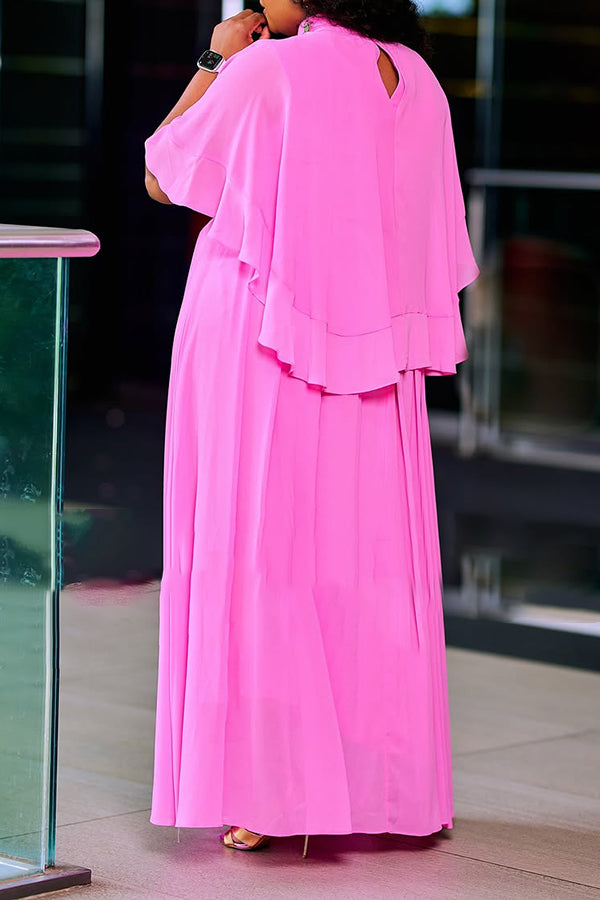 Romantic Ruffle Sleeve 3D Floral Dress