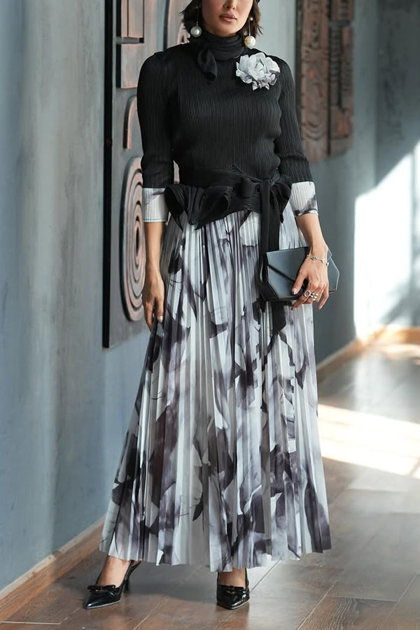 Elegant 3D Flower Top & Skirt Set