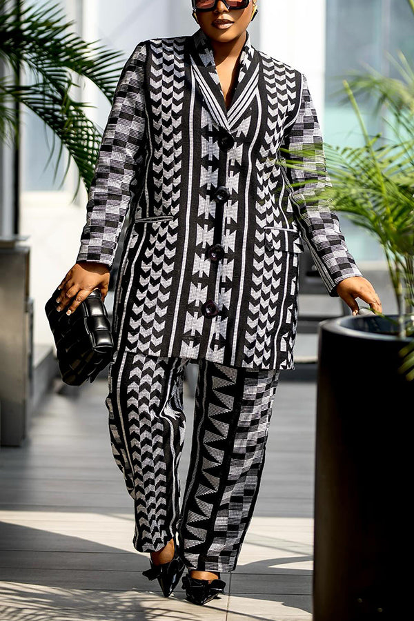 Stylish Graphic Print Top & Pants Set