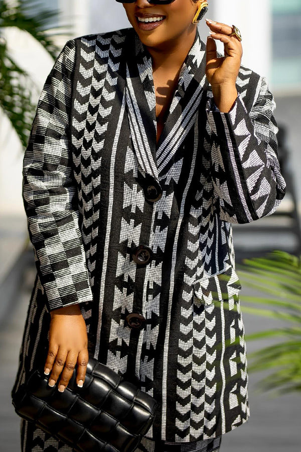 Stylish Graphic Print Top & Pants Set