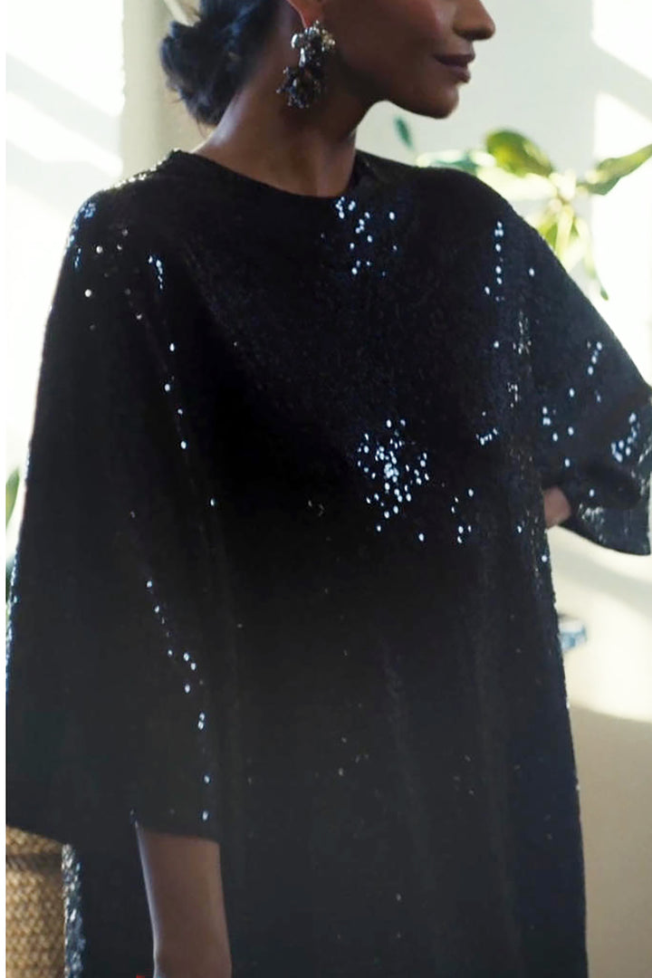 Sparkle 3/4 Length Sleeve Sequin Dress
