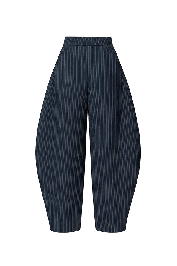 Stylish Contrast Striped Blazer & Scimitar Pants Set