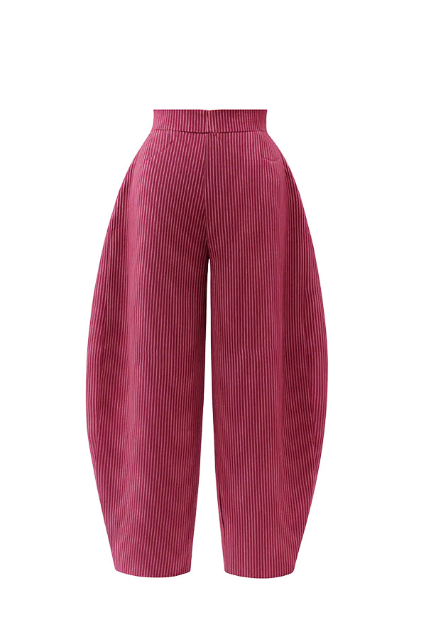 Stylish Contrast Striped Blazer & Scimitar Pants Set